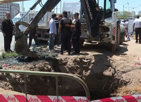 Quyuya düşən şəxsin kimliyi bilindi – Video