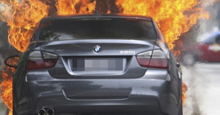 Bakıda BMW yandı – VİDEO