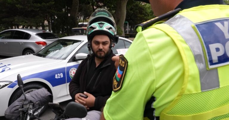 Polis motokuryerlərə nəzarəti gücləndirdi – VİDEO