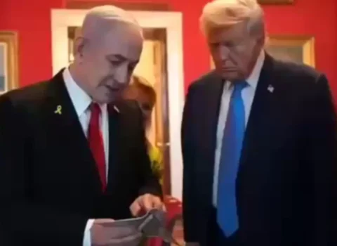 Netanyahu Trampa hədiyyə hazırlatdırıb – FOTO