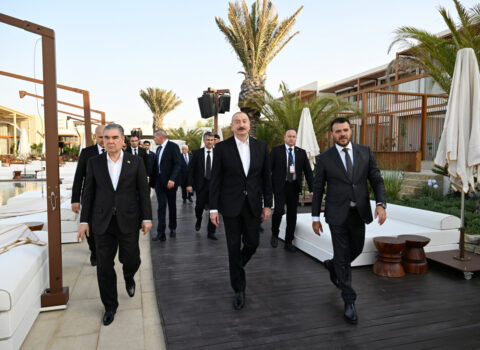 Azərbaycan Prezidenti və Türkmənistan Xalq Məsləhətinin sədri “Sea Breeze”də olublar – FOTO