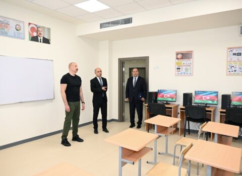 Ağdam şəhər 1 nömrəli tam orta məktəbin binasının açılışı oldu