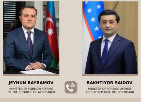Ceyhun Bayramov özbəkistanlı həmkarı müzakirə apardı