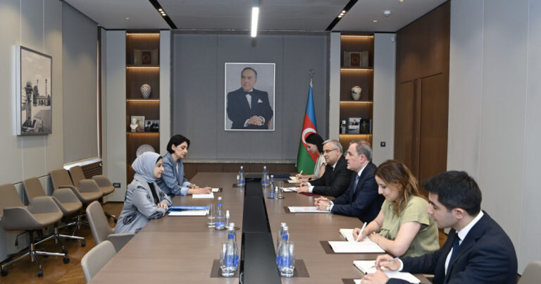 Ceyhun Bayramov Saja Farooq Abdullahı qəbul etdi – FOTOLAR