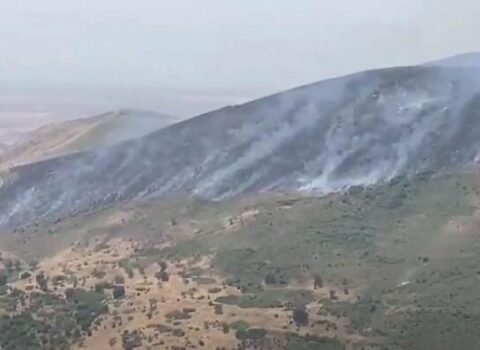 Hadrut qəsəbəsi istiqamətində yanğın davam edir