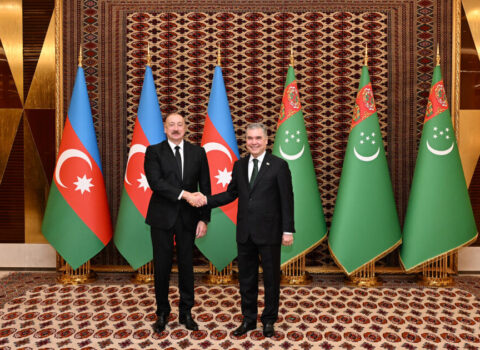 İlham Əliyevin Berdiməhəmmədovla təkbətək görüşü başladı – FOTO