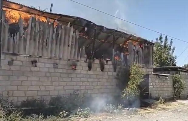 Ağcabədidə yanğın: Heyvanlar tələf oldu, xəsarət alan var
