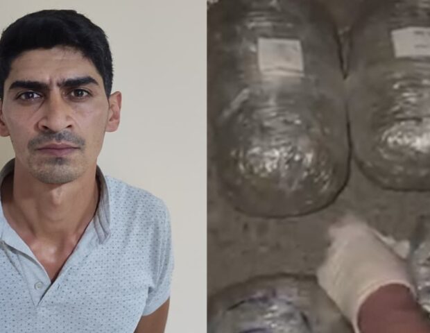Səbail rayonunda narkokuryer saxlanıldı: 10 kq marixuana aşkarlandı