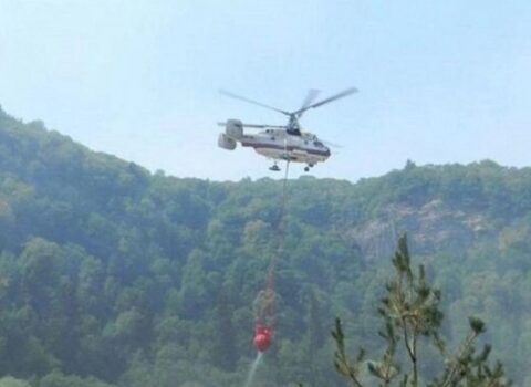 Ağdərədə yanğının söndürülməsinə helikopter cəlb olunub