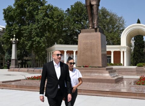 İlham Əliyev və xanımı Gəncəyə getdi