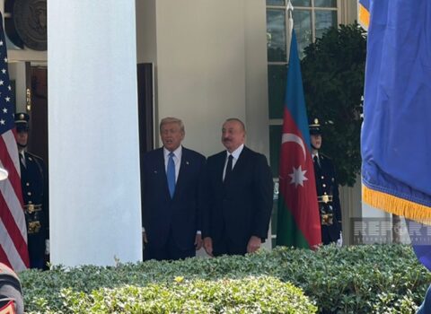 Donald Trampla İlham Əliyevin görüşü başladı