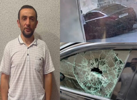 Bakıda avtomobilin şüşəsini qəsdən sındıran şəxs saxlanıldı