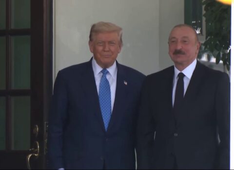 Donald Tramp İlham Əliyevi qarşıladı – TARİXİ GÖRÜNTÜLƏR 