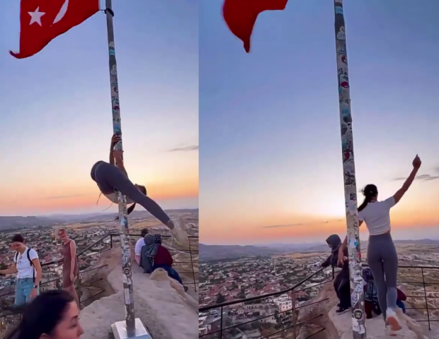 Türkiyədə turist qızın bu hərəkəti QALMAQAL YARATDI: Həbs olundu – VİDEO