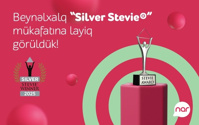 “Nar” nüfuzlu “Stevie” mükafatına layiq görüldü -