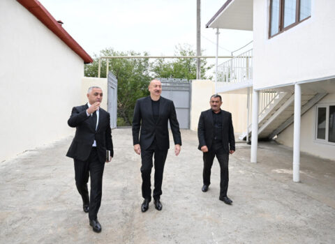 İlham Əliyev Xocalı rayonunun Seyidbəyli kəndində olub – FOTO