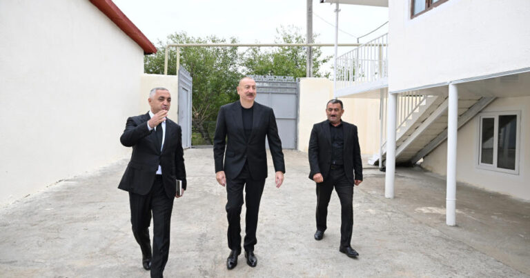 İlham Əliyev Xocalı rayonunun Seyidbəyli kəndində olub – FOTO