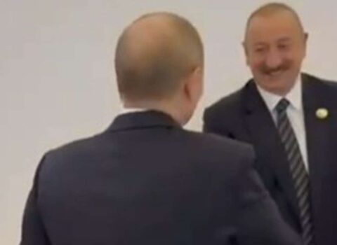 İlham Əliyev və Vladimir Putin salamlaşdı – VİDEO