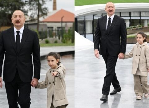 Prezidentin əlindən tutduğu balaca Nilay DANIŞDI: “Yaxşı babadır” – VİDEO