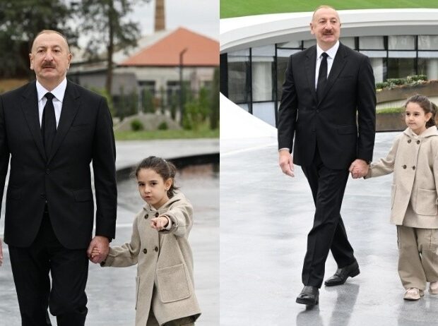 Prezidentin əlindən tutduğu balaca Nilay DANIŞDI: “Yaxşı babadır” – VİDEO