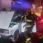 Şəmkirdə minik avtomobilində yanğın oldu