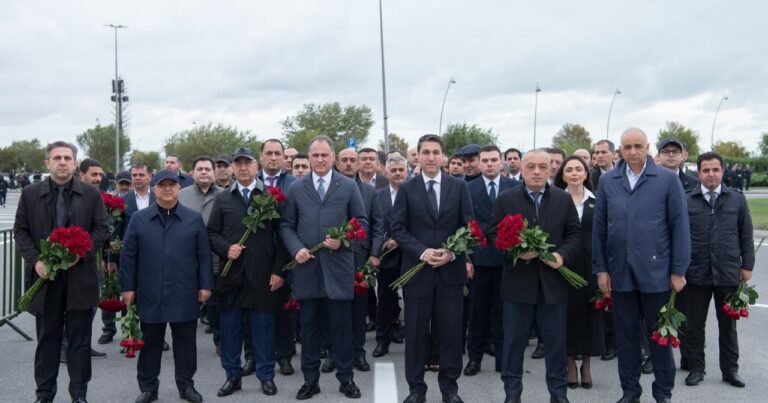 ADSEA-nın sədri Zaur Mikayılov və kollektivi Zəfər parkında — FOTOLAR 