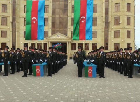 DİN-in Hərbi İnstitutunda kursantların andiçmə mərasimi keçirildi — VİDEO