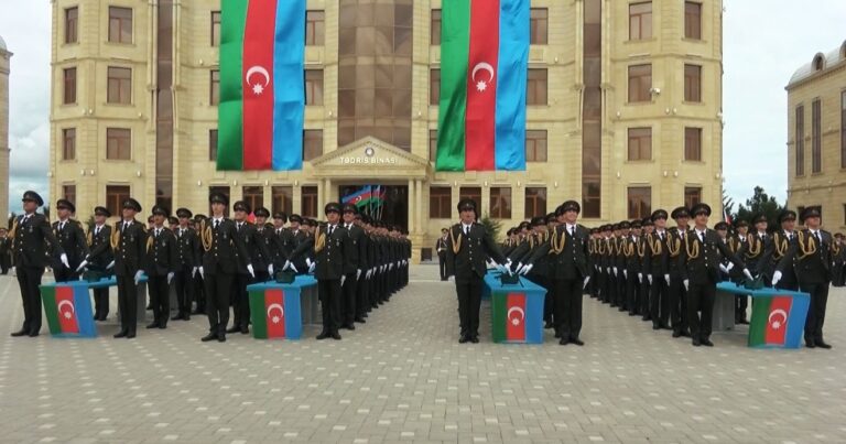 DİN-in Hərbi İnstitutunda kursantların andiçmə mərasimi keçirildi — VİDEO