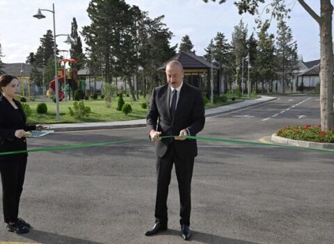 Prezident Səməd Vurğun adına Yaradıcılıq Evinin açılışında…