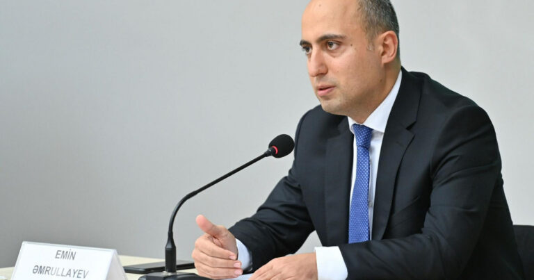 Emin Əmrullayevin brifinqi keçirilir – CANLI