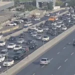 Bakının bir sıra yollarında nəqliyyatın sıxlığı yarandı