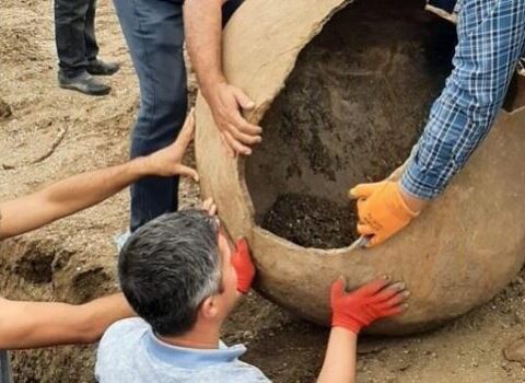 Masallıda antik dövrə aid küp məzarı üzə çıxdı – Foto