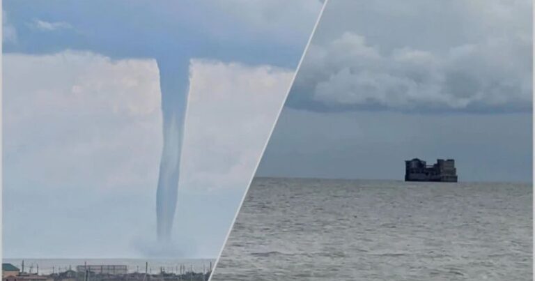 Xəzər dənizində tornado GÖRÜNDÜ – VİDEO