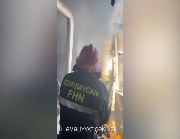 Bakıda bina yandı: 12 nəfər təxliyə edildi