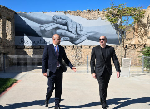 Prezident Cəbrayıl rayonunun Horovlu kəndinin birinci mərhələsinin açılışında iştirak edib – FOTO