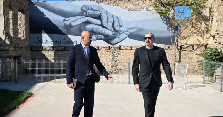 Prezident Cəbrayıl rayonunun Horovlu kəndinin birinci mərhələsinin açılışında iştirak edib – FOTO