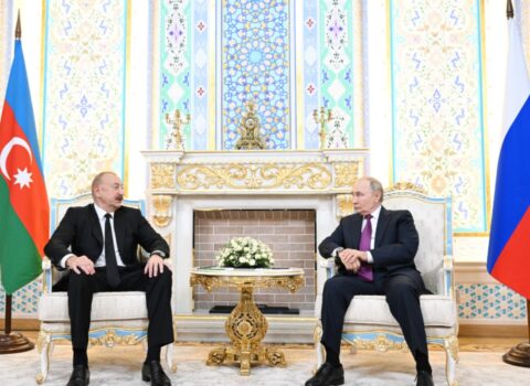 İlham Əliyevlə Putinin görüşündən görüntülər – VİDEO
