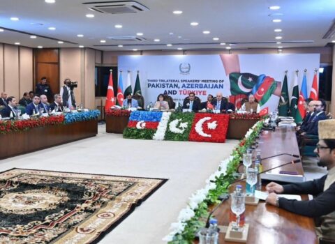 Azərbaycan-Pakistan-Türkiyə parlament sədrləri görüşdü