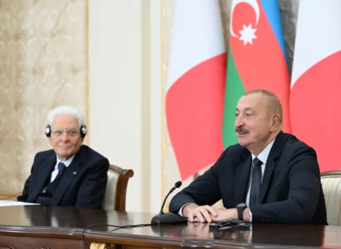 Prezidentin Mətbuat Xidməti İlham Əliyevin İtaliya prezidenti ilə görüşünə dair paylaşım edib