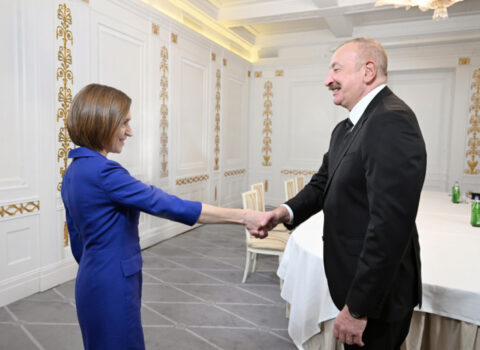 İlham Əliyev Kopenhagendə Moldova Prezidenti ilə görüşdü