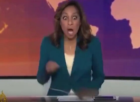 “Əl-Cəzirə”nin canlı efirinə girən siçovul gündəm oldu – Video