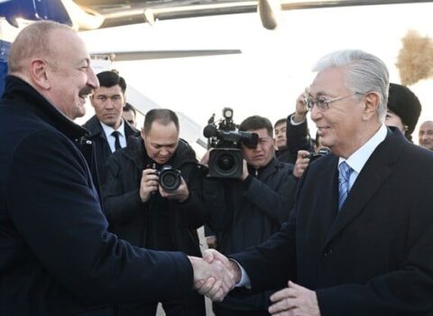 İlham Əliyev Qazaxıstana getdi – Foto