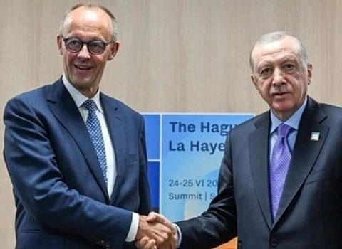 Ərdoğanla Merz arasında görüş başladı