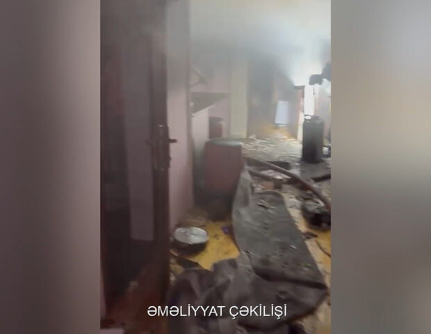 Zığda evdə partlayış oldu — VİDEO
