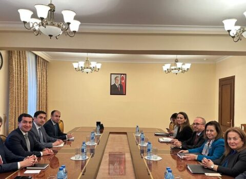 Türkiyəli nazir müavini Hikmət Hacıyev və Xələf Xələfovla görüşdü