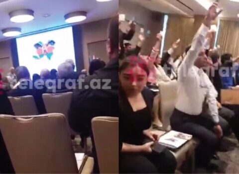 Ana Vətən Partiyasındakı qalmaqalın görüntüləri… – VİDEO