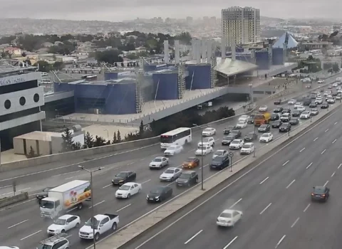 Bakının bir sıra yollarında tıxac müşahidə olunur