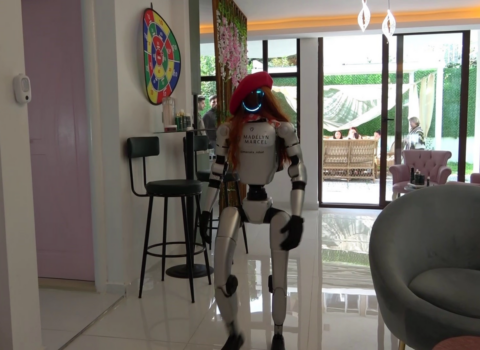 Çindən gələn robot gözəllik salonunda işə başladı – VİDEO
