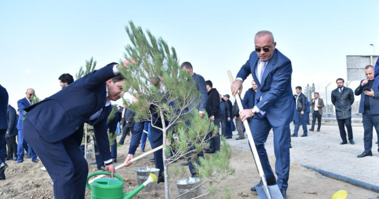 Zəfər Günü münasibətilə Ceyranbatan su anbarının ərazisində ağacəkmə aksiyası təşkil edilib