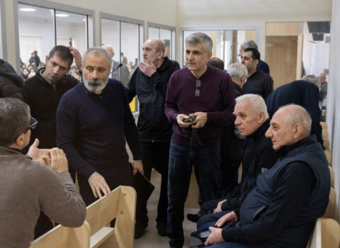 Vəkilləri müdafiə çıxışı etdi – Fotolar